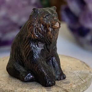 Black Forest Bronze Bear Figurine Sitting Metal Sculpture Figure Berlin VTG bear